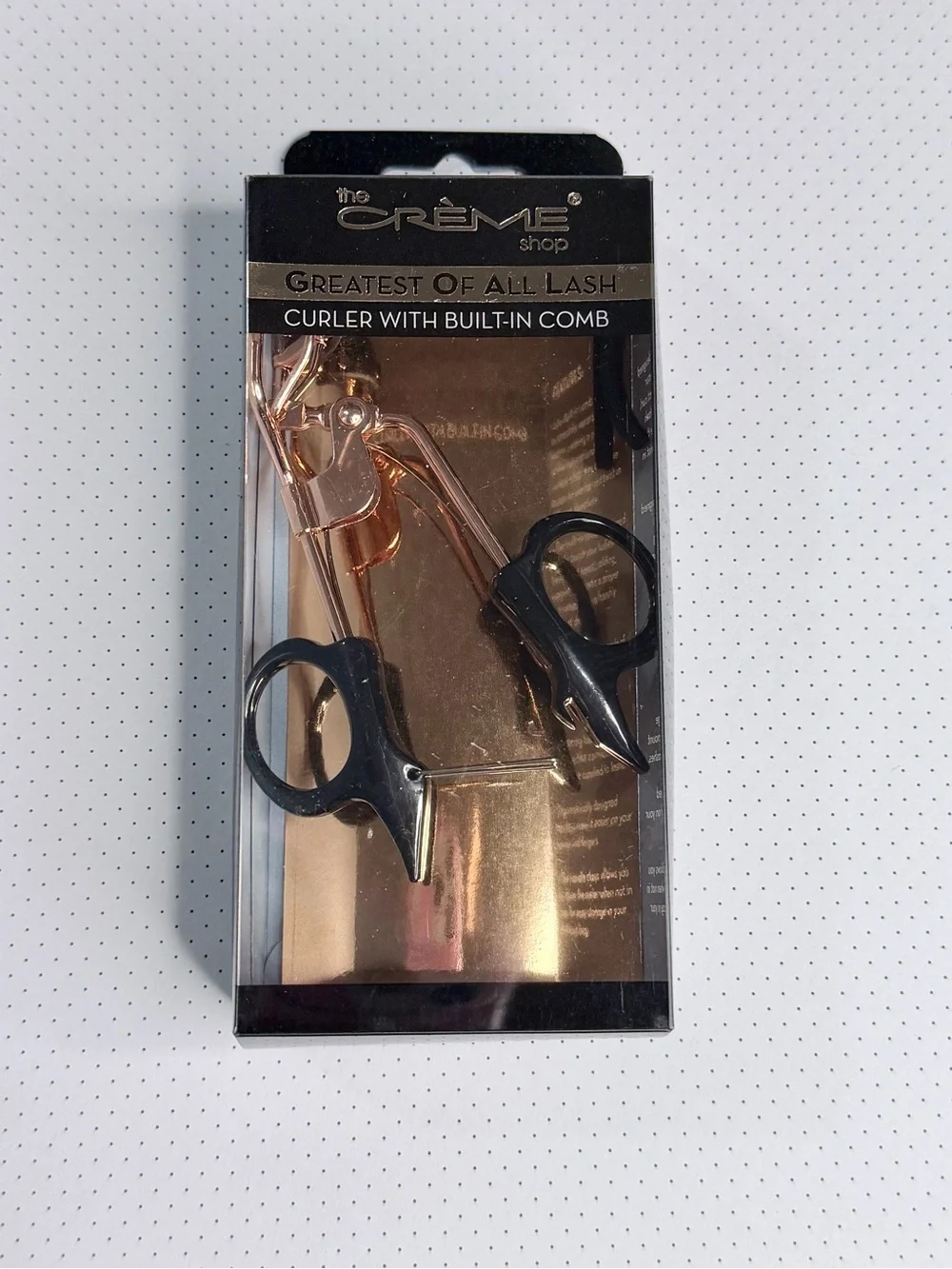 Greatest Of All Lash Curler with Built-In Comb - Rose Gold & Black